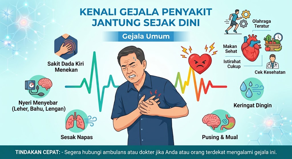Kenali Gejala Penyakit Jantung Sejak Dini, Jangan Tunggu Sampai Terlambat